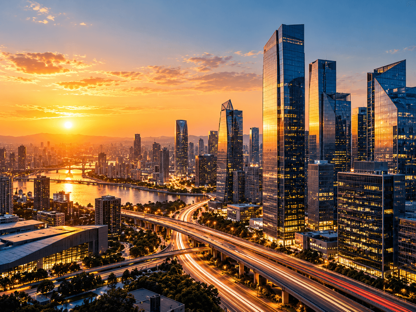 Modern digital city and infrastructure